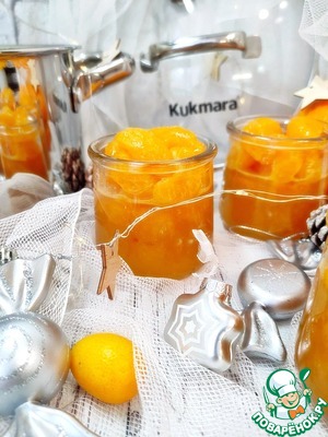 Цитрусовое желе с карамельными мандаринами