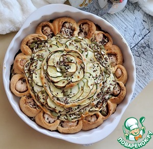 Пирог с индейкой и цуккини