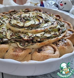Пирог с индейкой и цуккини
