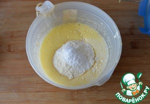 Кекс с мандаринами на сковороде