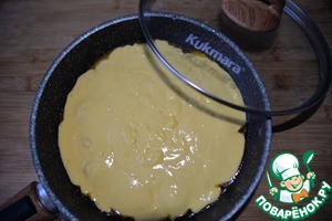 Кекс с мандаринами на сковороде