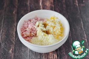 Еврейский салат с ветчиной