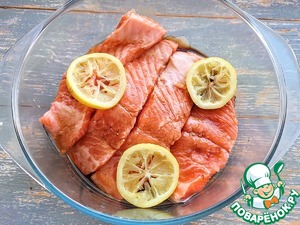 Форель запечённая со стручковой фасолью Форель запечённая со стручковой фасолью