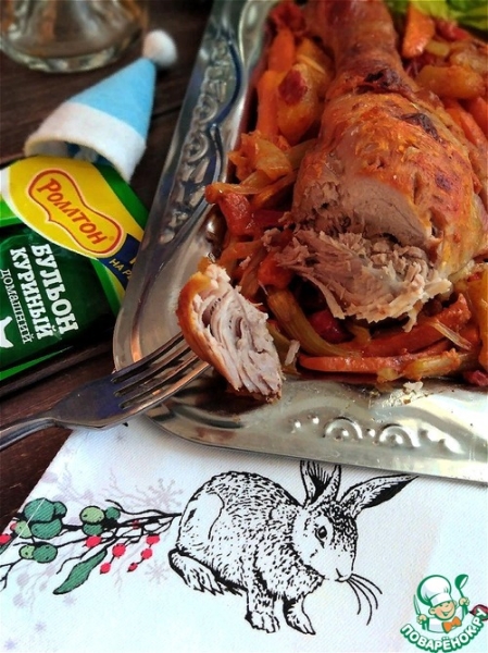 Голень индейки, запечённая в рукаве Голень индейки, запечённая в рукаве