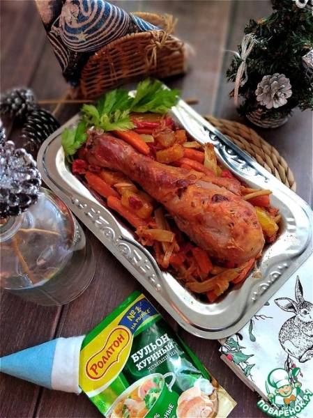 Голень индейки, запечённая в рукаве Голень индейки, запечённая в рукаве