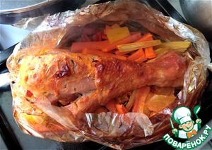 Голень индейки, запечённая в рукаве Голень индейки, запечённая в рукаве