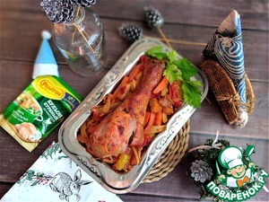 Голень индейки, запечённая в рукаве Голень индейки, запечённая в рукаве