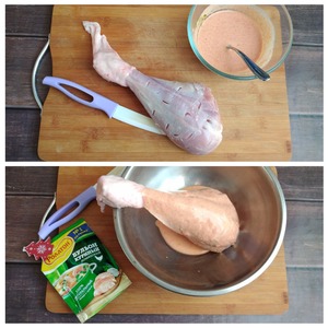 Голень индейки, запечённая в рукаве Голень индейки, запечённая в рукаве