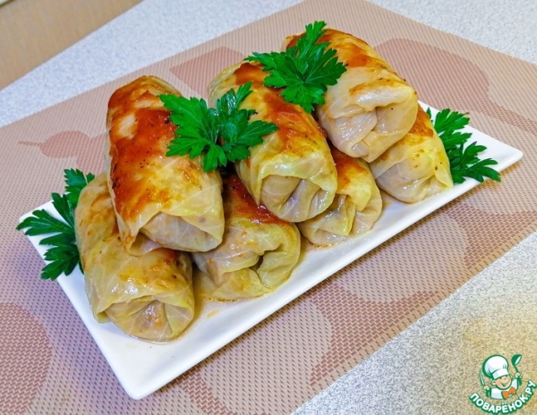 Голубцы с картофелем, гречкой и грибами Голубцы с картофелем, гречкой и грибами