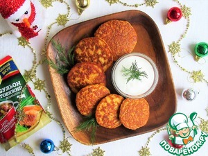 Икорные оладьи с паприкой и укропом