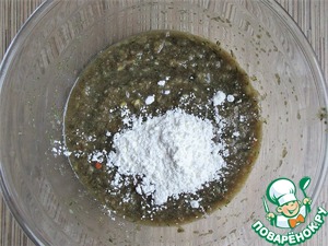 Икорные оладьи с паприкой и укропом