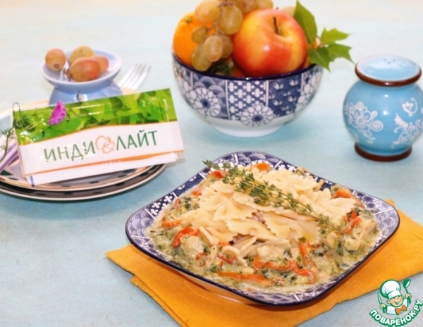 Индейка со сладким перцем и шпинатом Индейка со сладким перцем и шпинатом