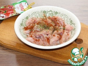 Индейка со сладким перцем и шпинатом Индейка со сладким перцем и шпинатом