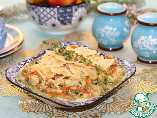 Индейка со сладким перцем и шпинатом Индейка со сладким перцем и шпинатом