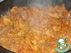 Капуста с курицей со вкусом грибов