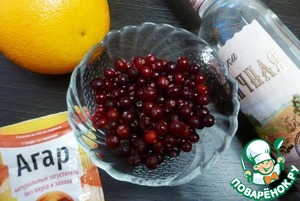 Коктейль-желе "Клюква-Водка"