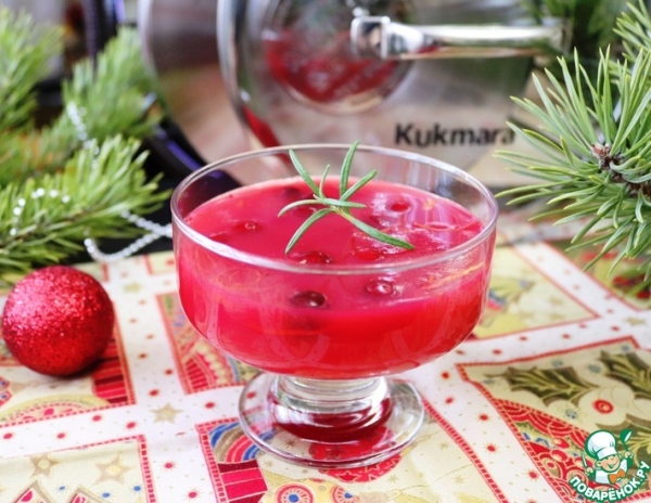 Коктейль-желе "Клюква-Водка"