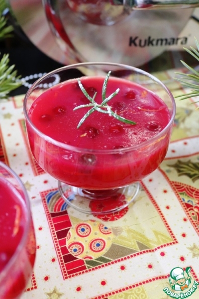 Коктейль-желе "Клюква-Водка"
