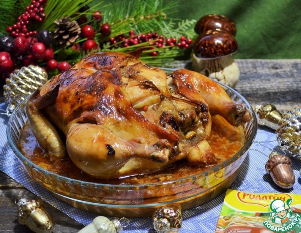 Курица с белыми грибами