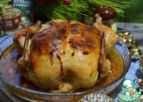 Курица с белыми грибами