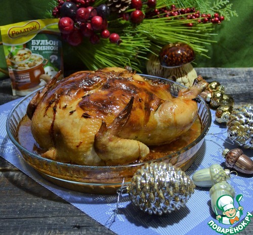 Курица с белыми грибами