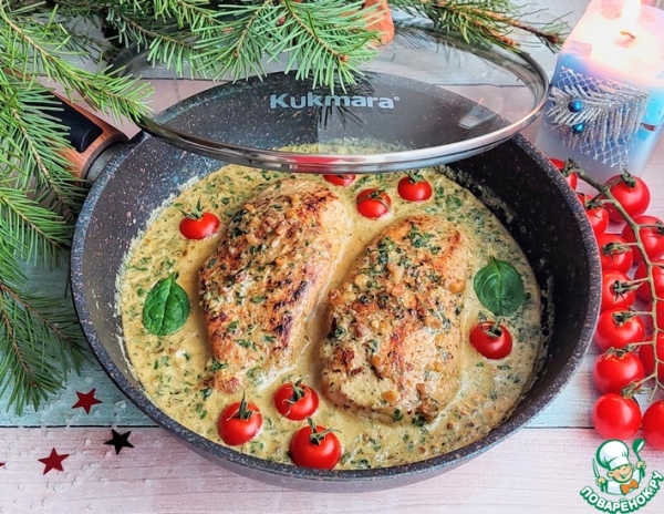 Куриное филе в сливочно-ореховом соусе