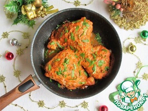 Куриные бедра под пикантной сырной шапочкой Куриные бедра под пикантной сырной шапочкой
