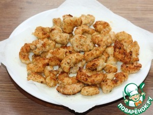 Куриный попкорн с луково-медовым соусом