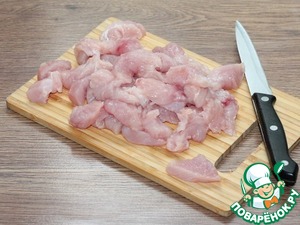 Куриный попкорн с луково-медовым соусом