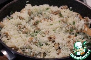 Лимонный рис с шампиньонами
