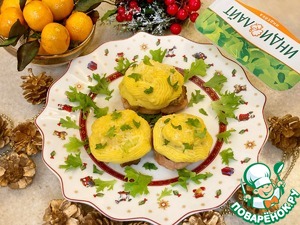 Медальоны из индейки под картофельными башенками Медальоны из индейки под картофельными башенками