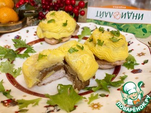 Медальоны из индейки под картофельными башенками Медальоны из индейки под картофельными башенками