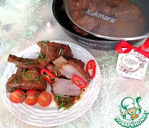 Мясо в яблочном соусе