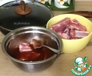 Мясо в яблочном соусе