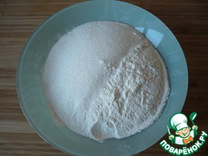 Насыпной вишневый торт на сковороде