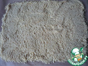 Насыпной вишневый торт на сковороде