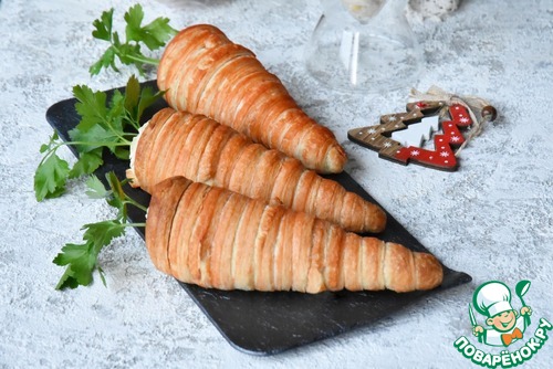 Новогодние морковки с салатом