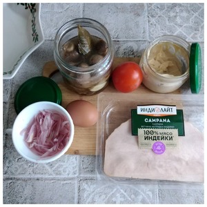 Новогодний салат с ветчиной Новогодний салат с ветчиной