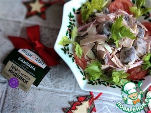 Новогодний салат с ветчиной Новогодний салат с ветчиной