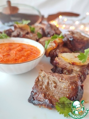 Новогодний шашлык на сковороде