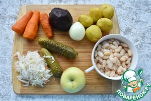 Новогодний винегрет с шпротами