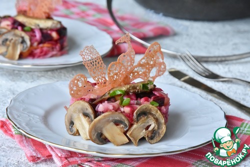 Новогодний винегрет с шпротами