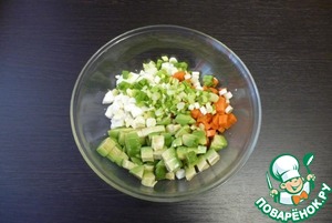 Оливье с мясным ассорти и авокадо Оливье с мясным ассорти и авокадо