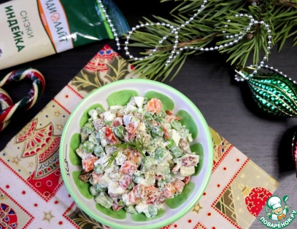 Оливье с мясным ассорти и авокадо Оливье с мясным ассорти и авокадо