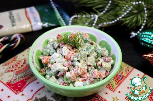 Оливье с мясным ассорти и авокадо Оливье с мясным ассорти и авокадо