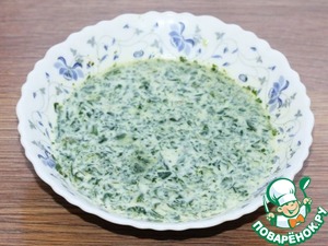 Омлет со шпинатом, беконом и картофелем