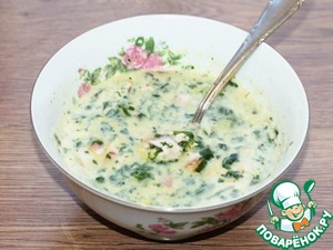 Омлет со шпинатом, беконом и картофелем