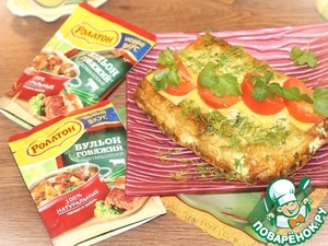 Омлет со шпинатом, беконом и картофелем