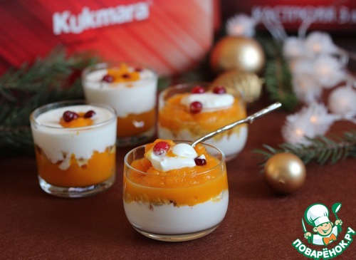 Парфе из йогурта и тыквы