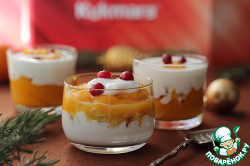 Парфе из йогурта и тыквы